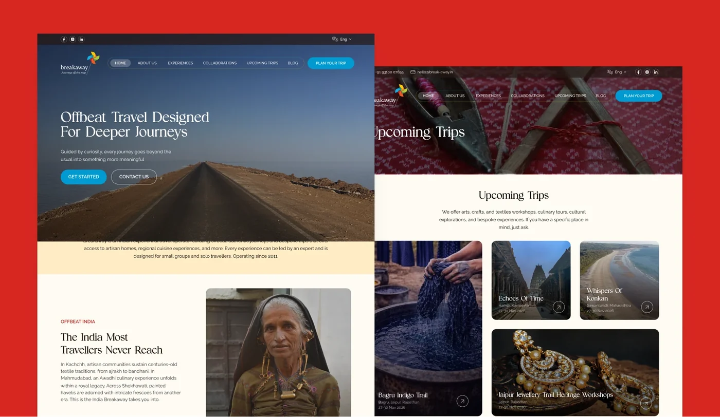 Breakaway website designs