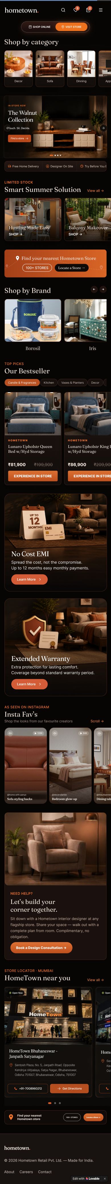 Full mobile page