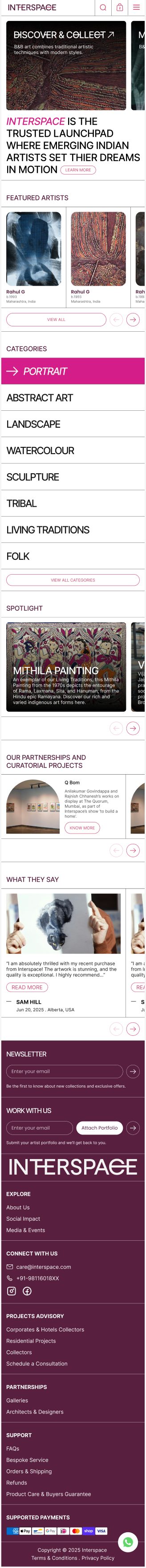 Full mobile page