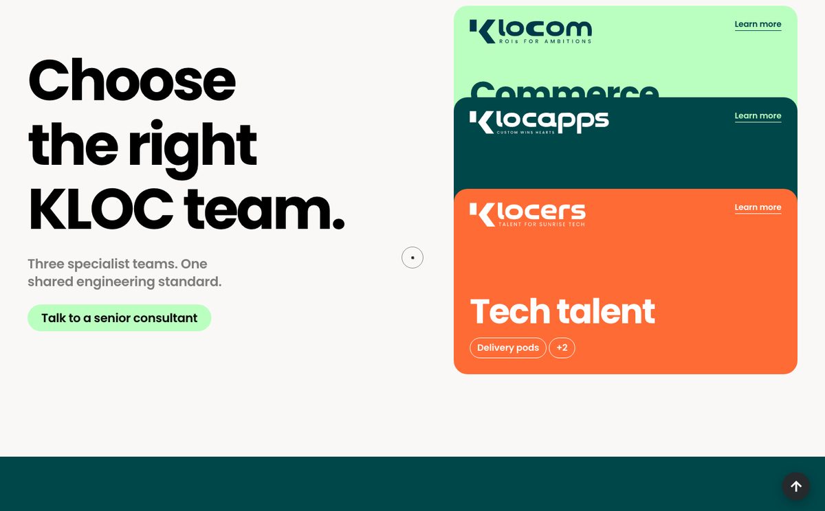 Choose the right KLoc team