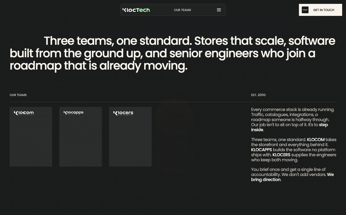 Three teams, one standard