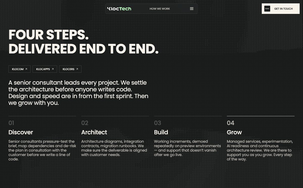Four steps, delivered end to end