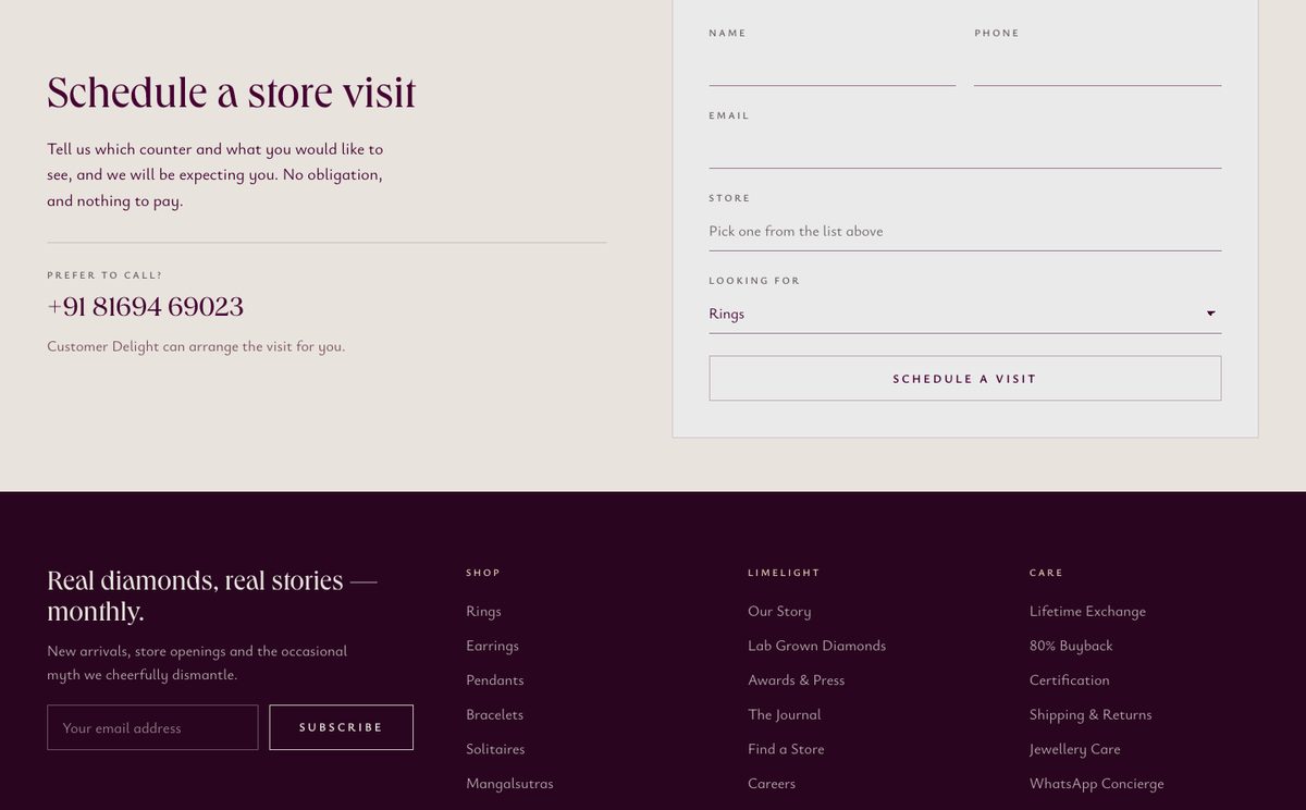 Schedule a store visit