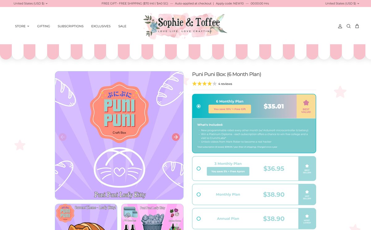 Subscription box plans