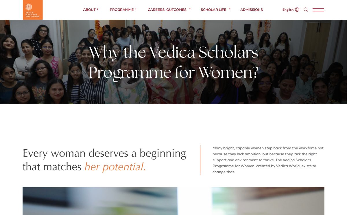 Why the Vedica Scholars Programme
