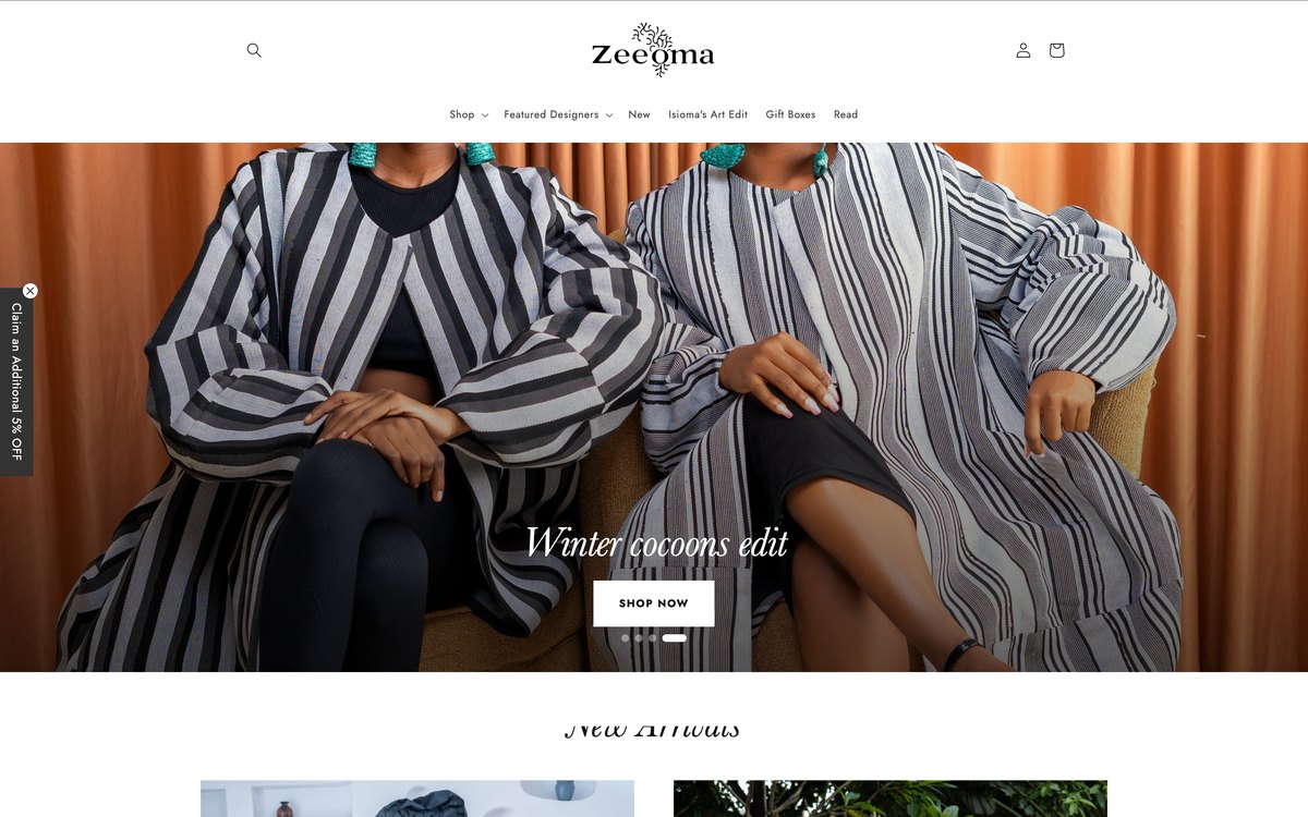 Homepage before the redesign