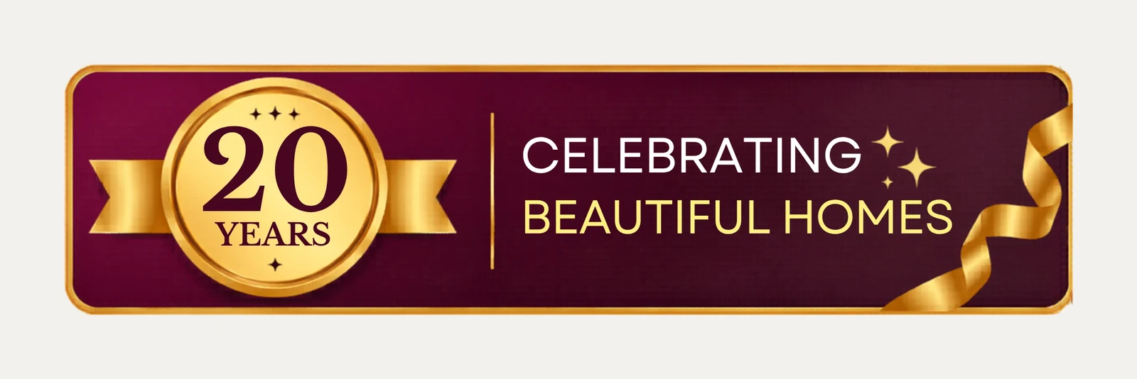 Hometown banner: 20 years, celebrating beautiful homes